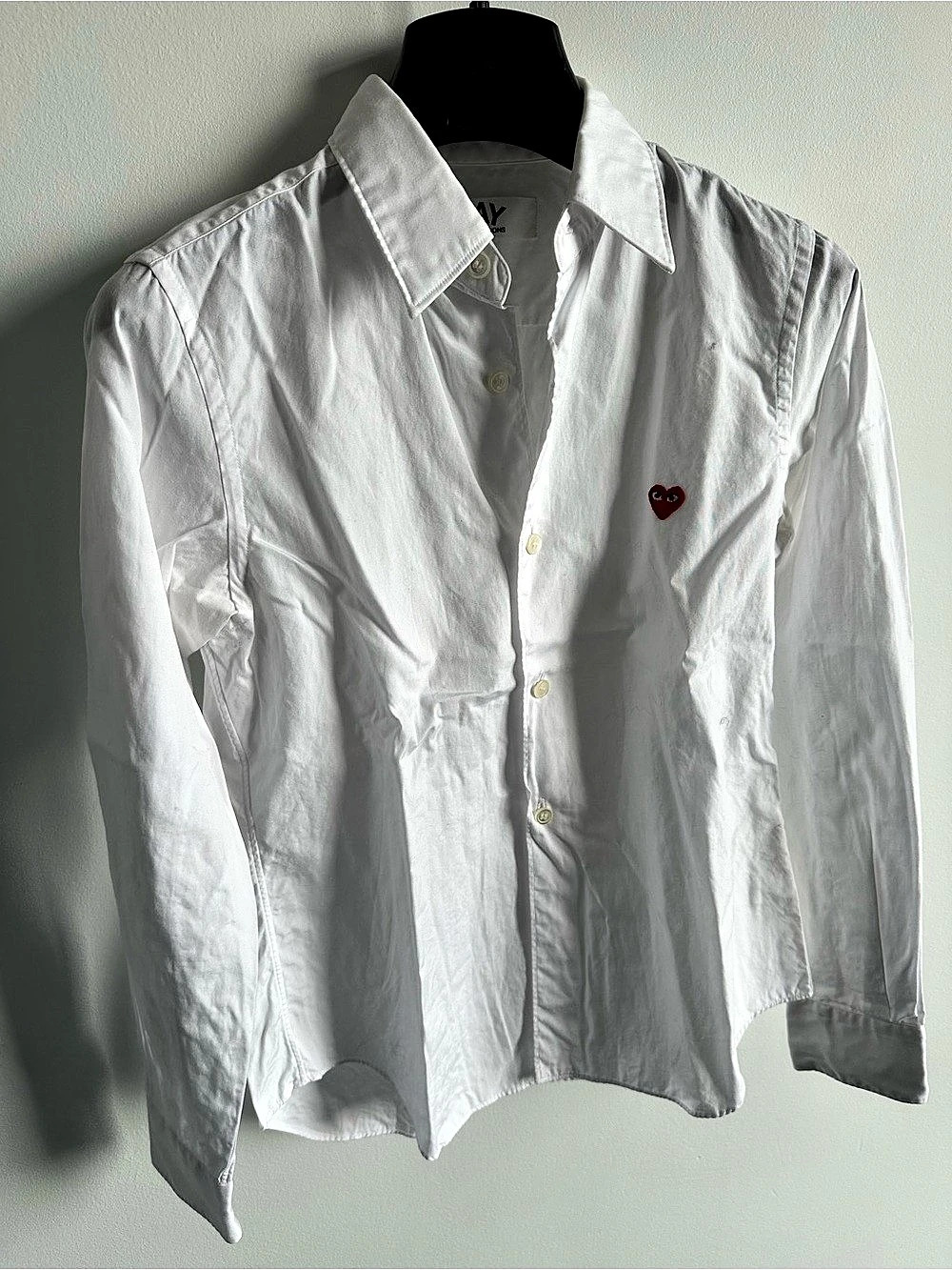 PLAY Comme des Garçons button-down shirt White Size XS Like